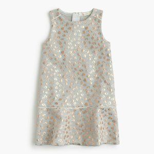 JCREW CREWCUTS 10 GRAY LEOPARD PRINT SPARKLE DRESS
